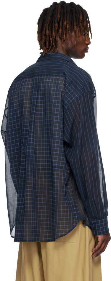 Košeľa sage NATION SAGE NATION Chisholm Sheer Striped Shirt Navy | S075 CHISHOLM SHIRT, 2