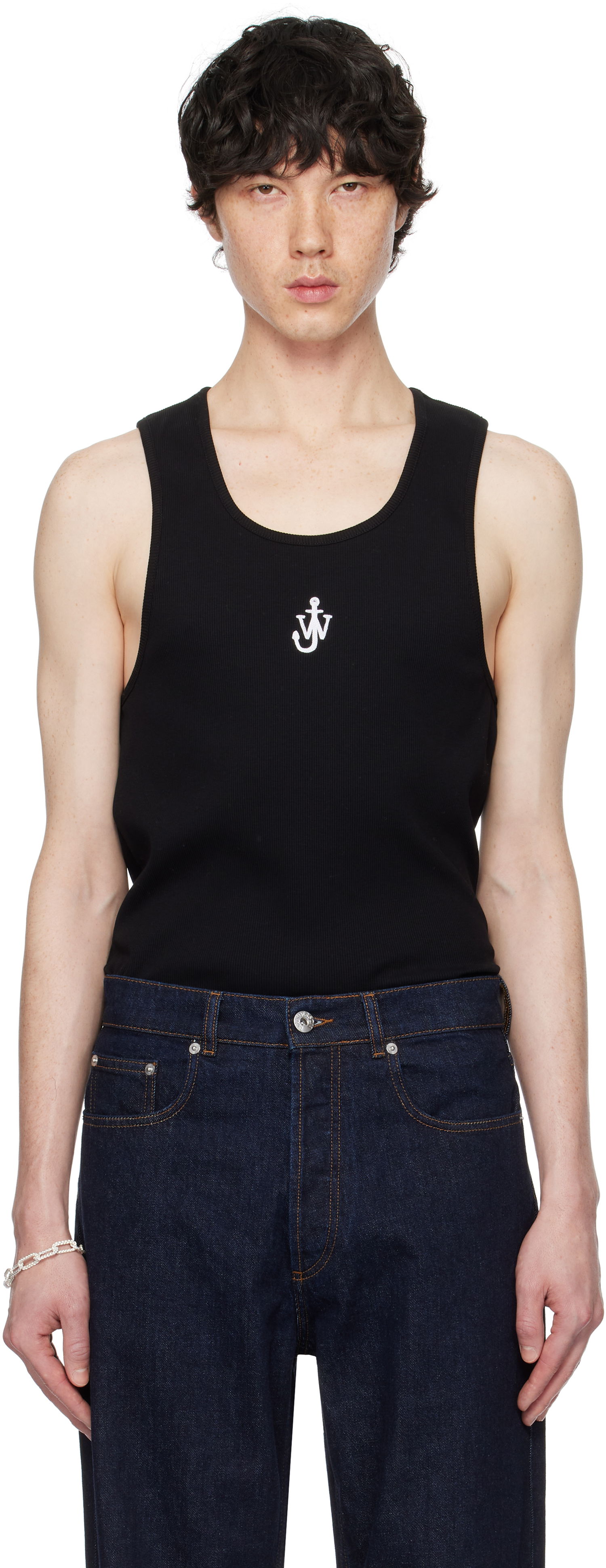 Tielko JW Anderson JW Anderson Anchor Logo Tank Top Čierna | JO0246-PG1512, 0