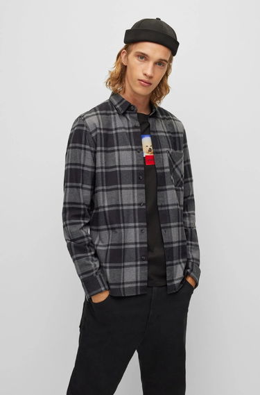 Košeľa BOSS Regular Shirt Šedá | 50478545, 0
