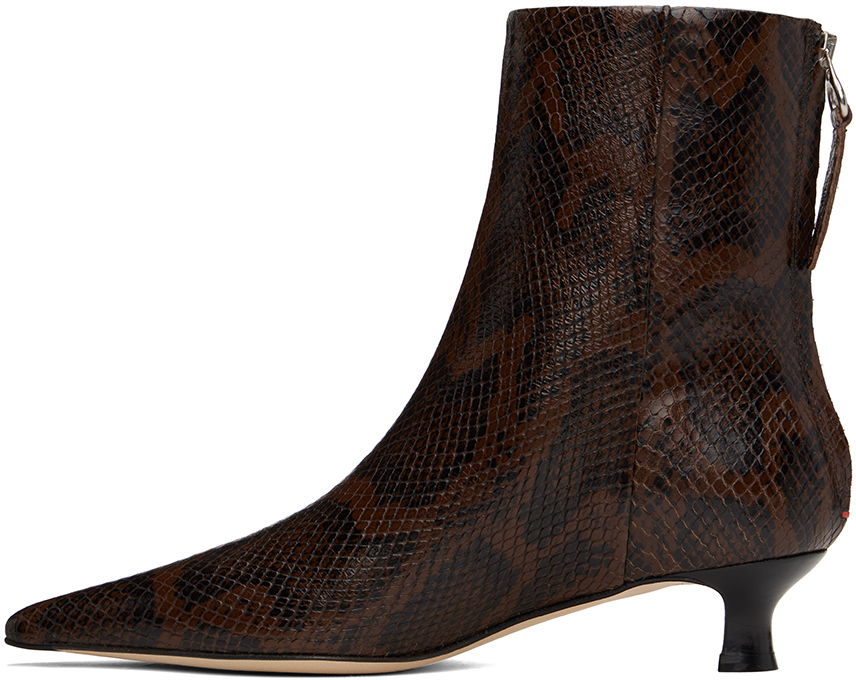 Aeyde Zoe Snakeskin Ankle Boots