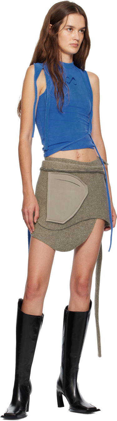 Sukňa Ottolinger Ottolinger Scuba Asymmetrical Miniskirt Zelené | 109-302109-01, 3