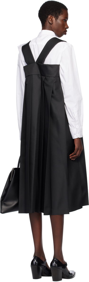 Šaty Comme des Garçons Comme des Garçons Gabardine Midi Dress Čierna | RO-A005-051-1, 2