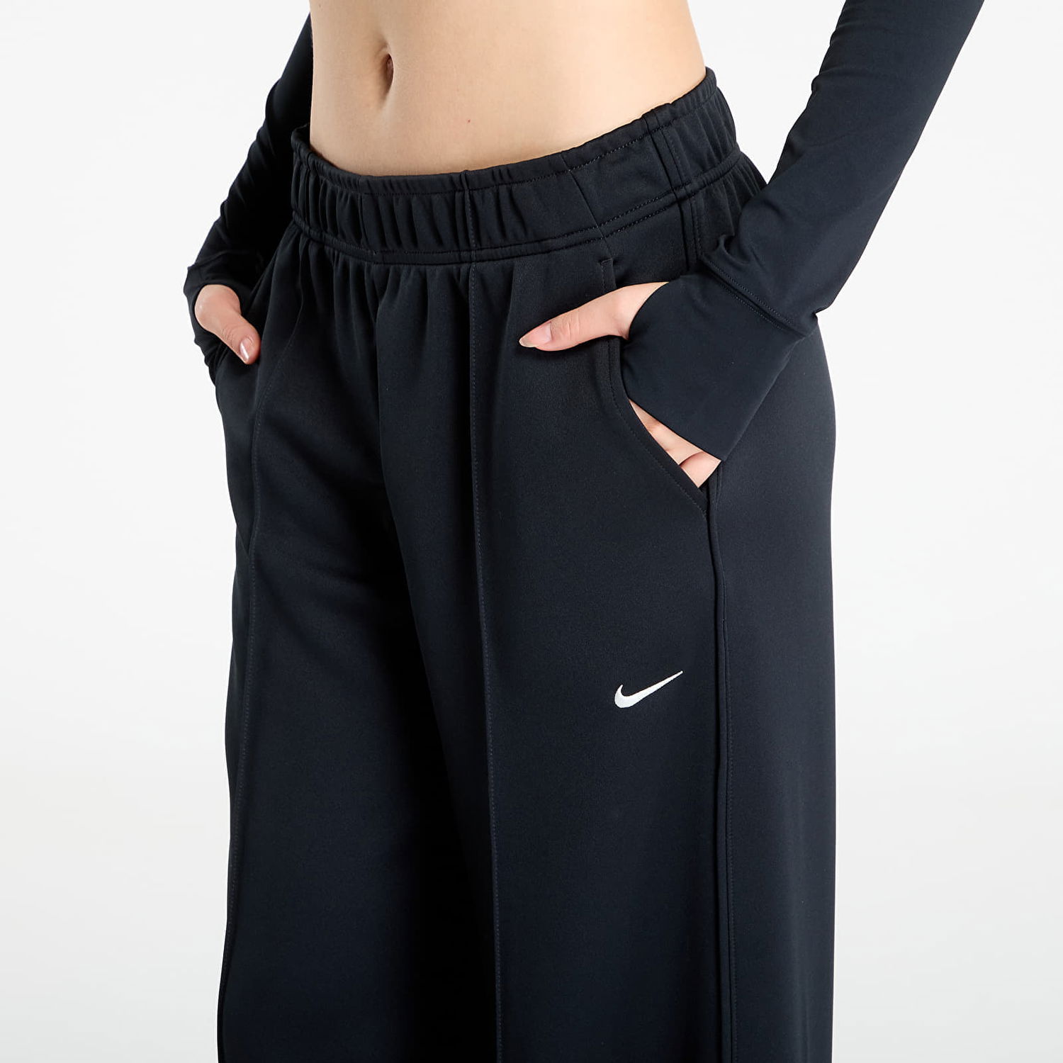Tepláky Nike Sportswear Mid-Rise Wide-Leg Track Pants Čierna | IH8514-010, 1