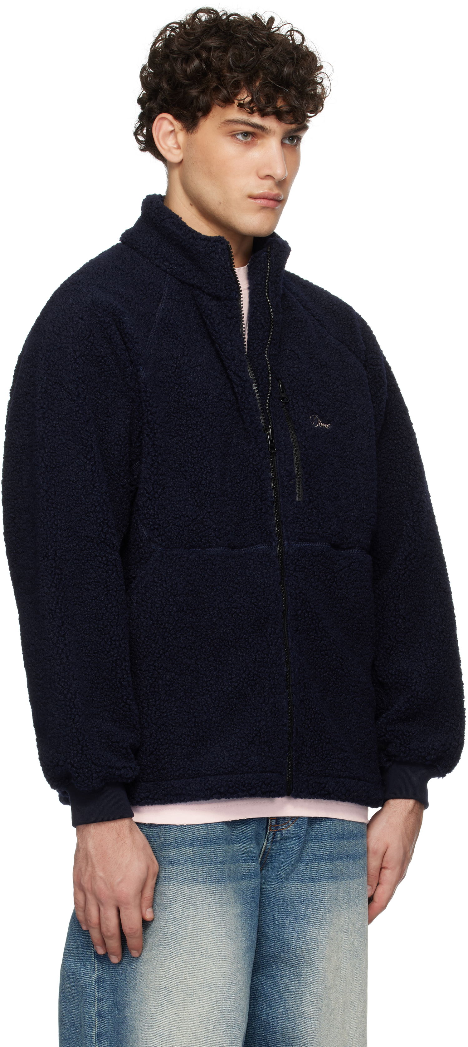 Mikina Dime Polar Fleece Sherpa Zip Jacket Navy | DIMEHO246NVY, 1