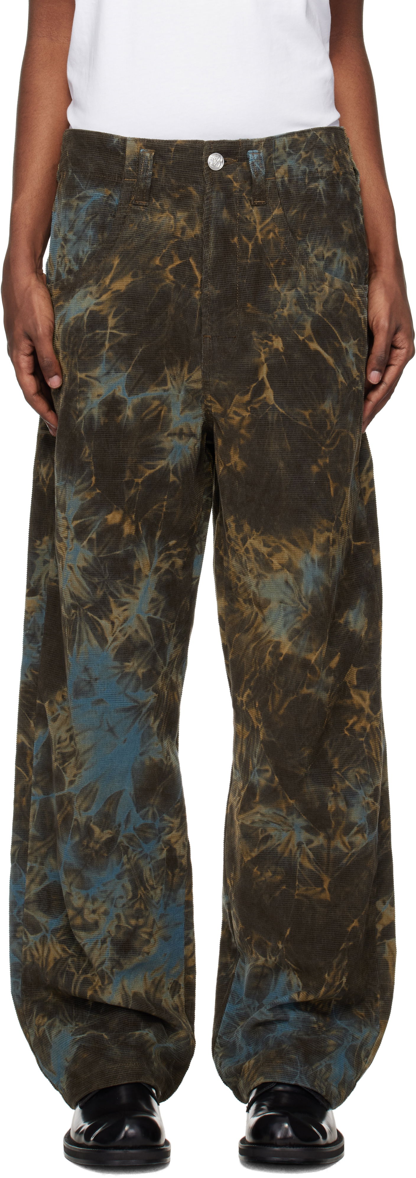 Nohavice Bluemarble BLUEMARBLE Nebula Tie-Dye Corduroy Trousers Rôznofarebný | PA41 CD02B24 GRE, 0
