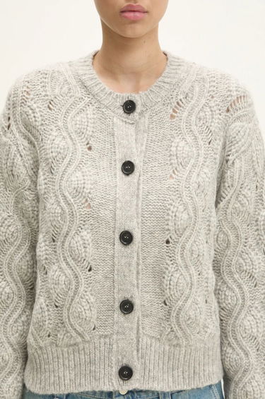 Sveter Samsoe Samsoe Knitted Cardigan Šedá | F24400095, 3