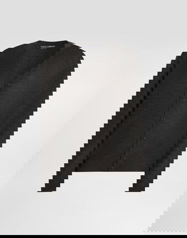 Sveter Dolce & Gabbana Cashmere Cardigan With Buttons Šedá | GXV87TJBW05N1254, 0