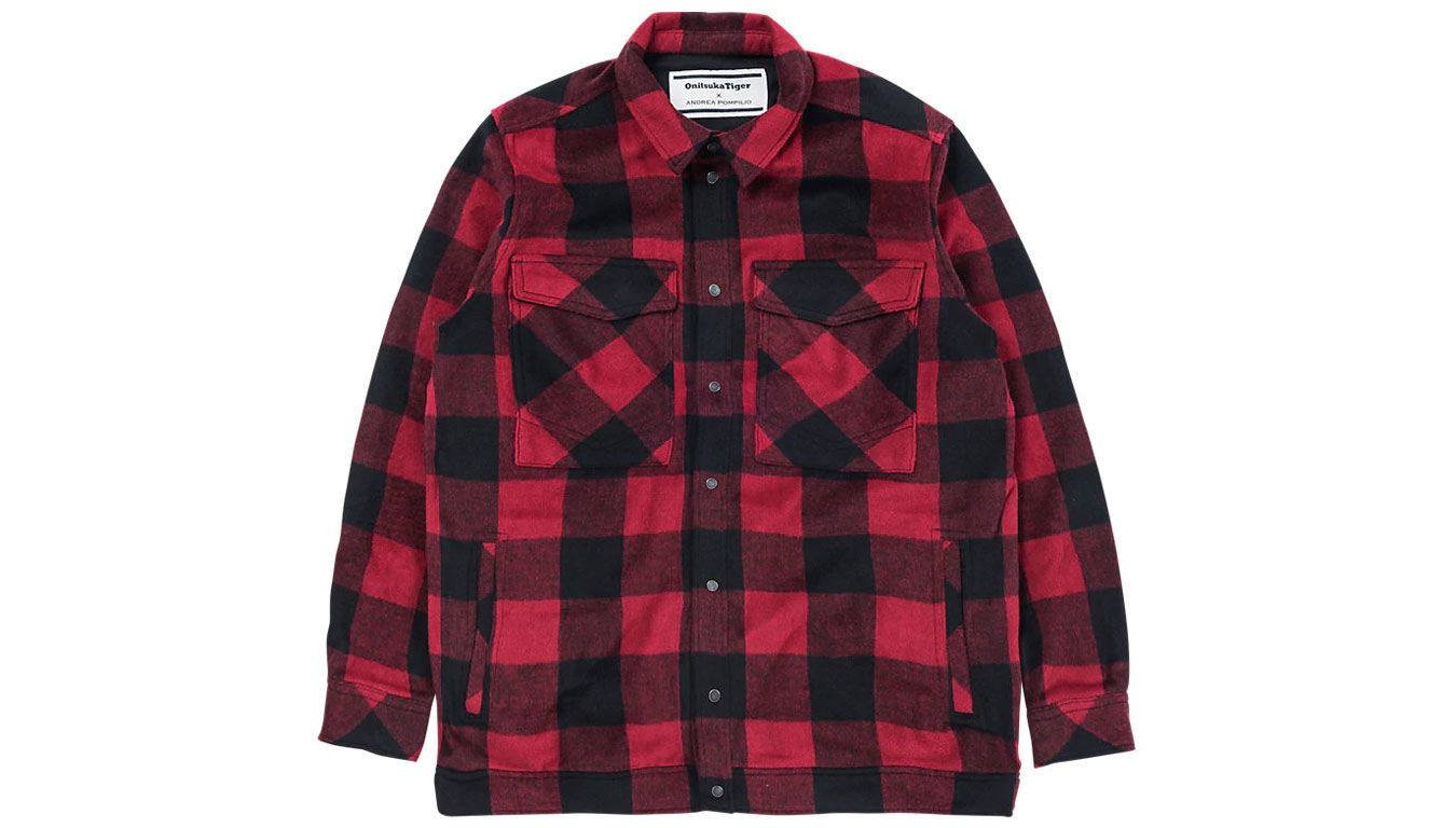 Košeľa Onitsuka Tiger Flane Shirt Červená | 2181A036-600, 0