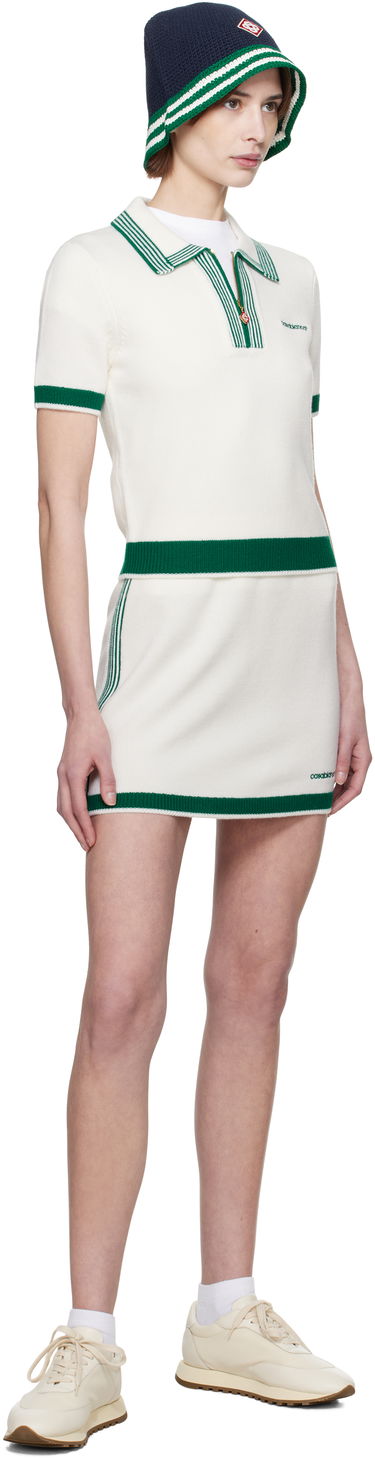Sukňa Casablanca Casablanca Knit Tennis Miniskirt Biela | WPS25-KW-857-01, 3