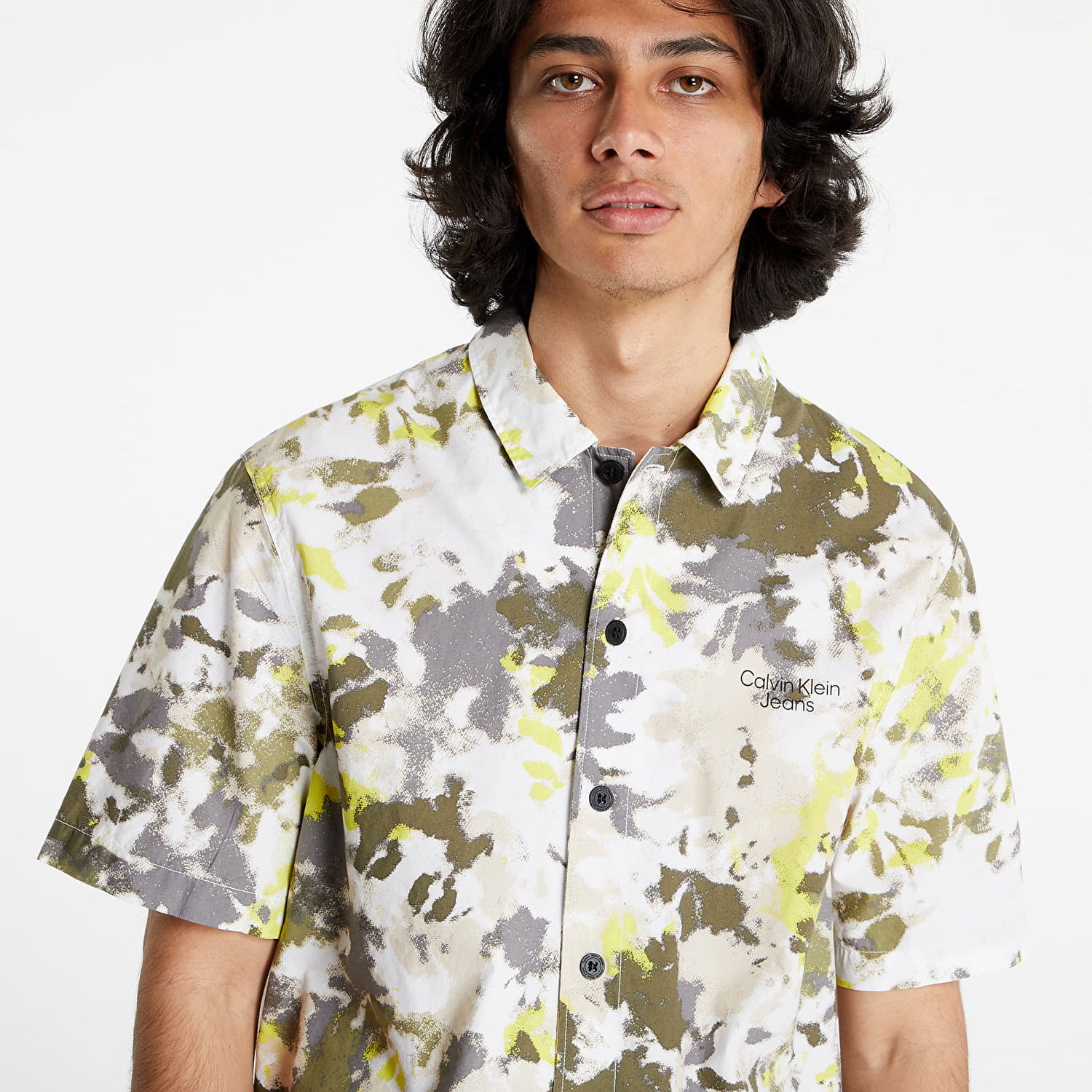 Košeľa CALVIN KLEIN Jeans Logo Aop Shirt Camo Aop Rôznofarebný | J30J320081 0K9, 0