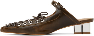 Tenisky a topánky GANNI GANNI Oleatex Lace-Up Mules Hnedá | S3092, 2