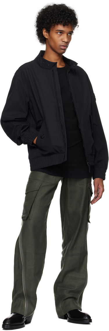Bomber bunda Stone Island Stone Island Weatherproof Canvas Bomber Jacket Čierna | K1S15 4100026 S00F1, 4