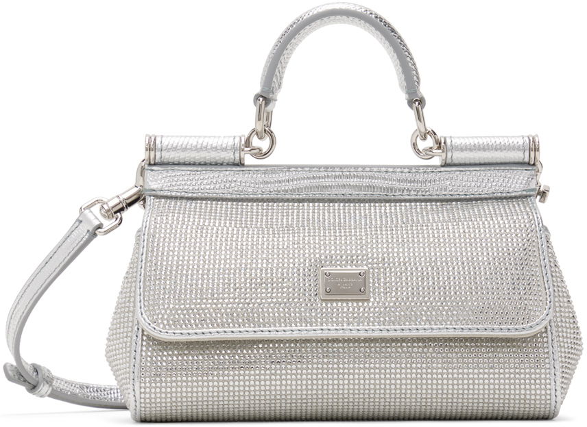 Kabelka Dolce & Gabbana Silver Kim Kardashian Small Sicily Bag Šedá | BB7116 AN241, 0