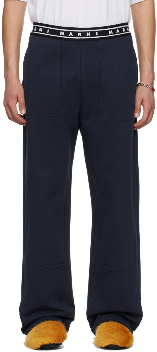 Tepláky Marni Jacquard Sweatpants Navy | PJMU0066Y0 UTC301