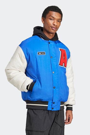 Bomber bunda adidas Originals adidas x Moon Boot Varsity Jacket Modrá | IY8048, 6