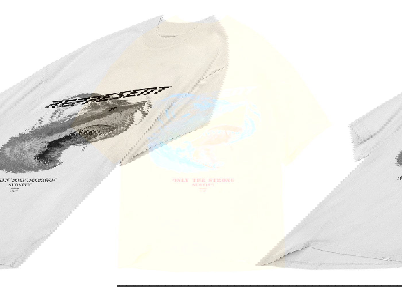 Tričko Represent Clo Represent Only The Strong Survive Shark T-Shirt Vintage White Biela | M05073-02, 0