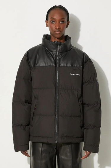 Prešívaná bunda Filling Pieces Puffer Jacket With Leather Panels Čierna | 78616961861, 0