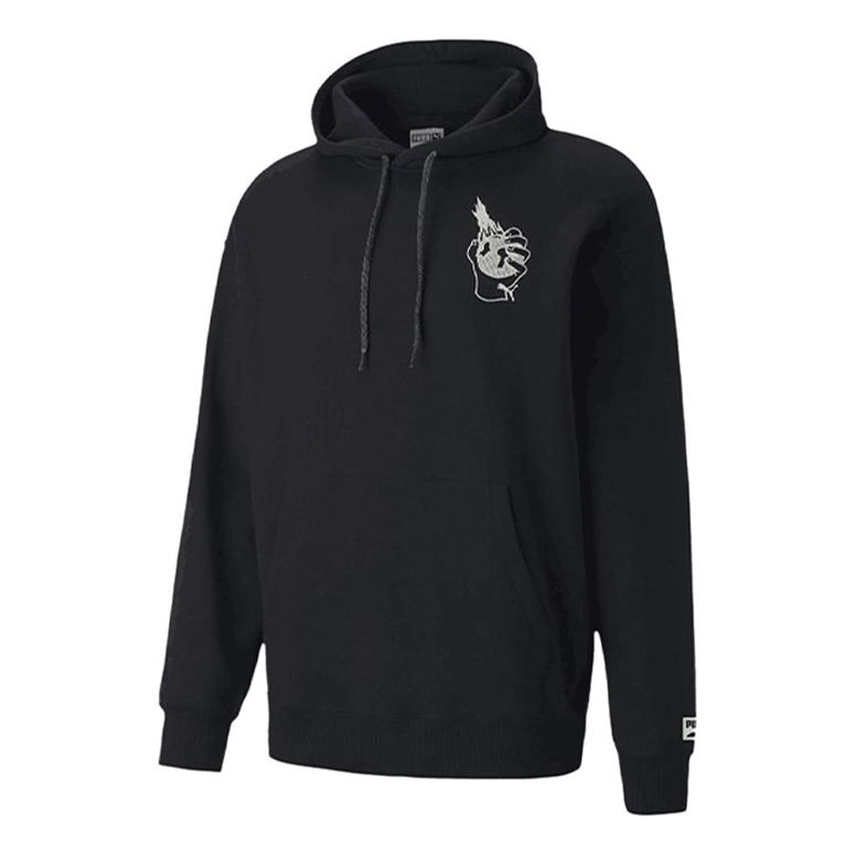 Mikina Puma Graphic Print Hoodie Čierna | 599303-01