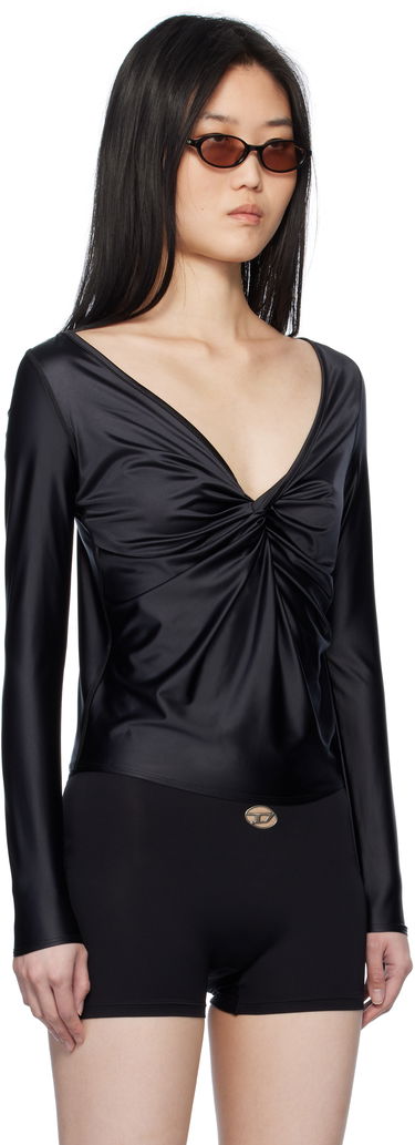 Tričko Diesel Diesel T-Knot Twist-Front Long Sleeve Top Čierna | A17672 0PKAT, 1