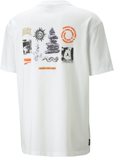 Tričko Puma Downtown Graphic T-Shirt Biela | 539181-02, 1