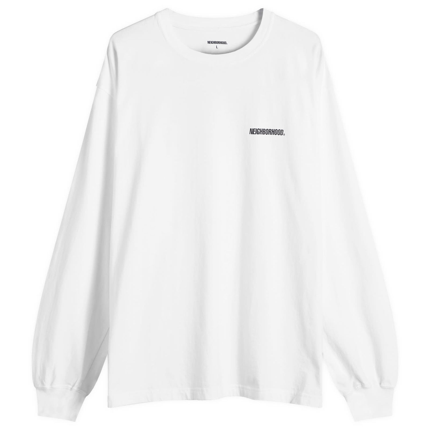 Tričko Neighborhood Long Sleeve T-Shirt Biela | 242PCNH-LT01-WHT, 0