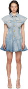 Flared Denim Minidress
