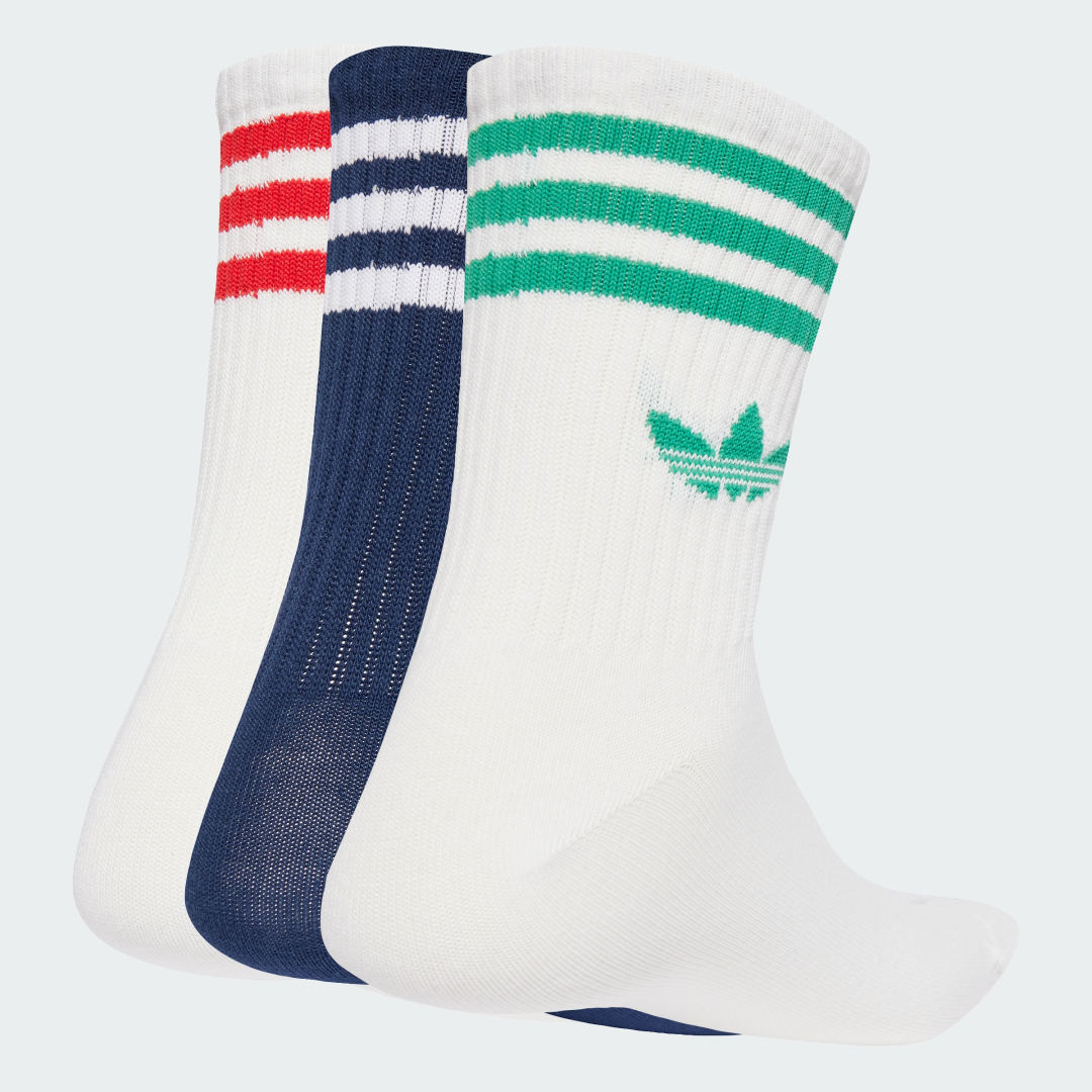 Ponožky adidas Performance 3-Stripes Crew Socks - 3 Pairs Biela | JV7408, 0