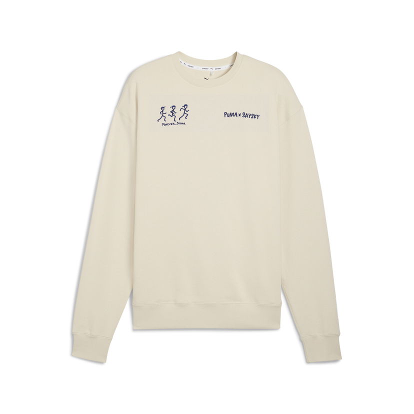 Mikina Puma PUMA x SAYSKY Crewneck Sweatshirt Béžová | 527557_87