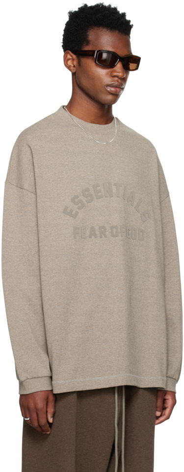Tričko Fear of God Core Collection Heavy L/S Tee Heather Grey Šedá | 125SU242011F, 1