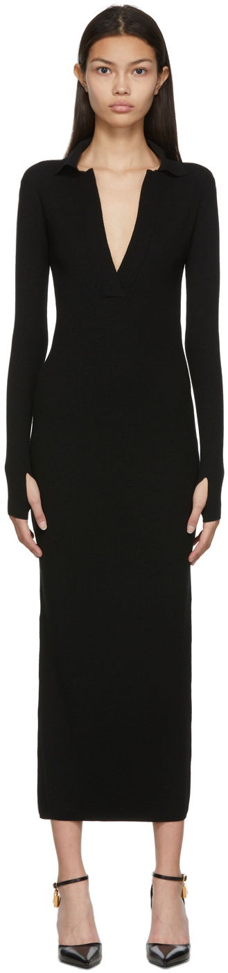 Šaty Tom Ford Wool Polo Long Dress Čierna | ACK280-YAX357, 0