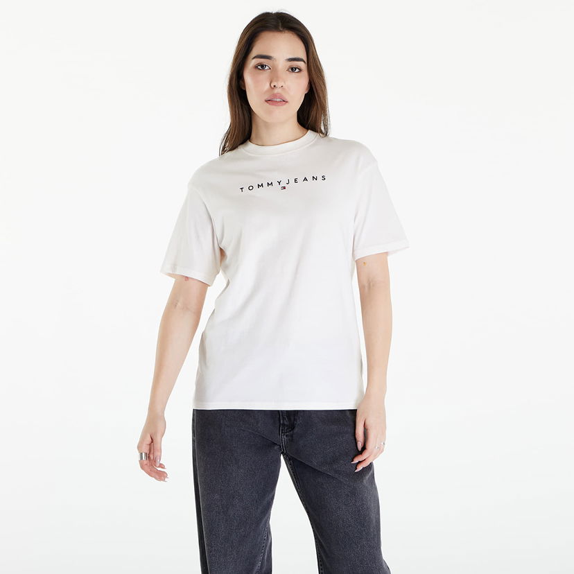 Tričko Tommy Hilfiger Relaxed New Linear Short Sleeve Tee Béžová | DW0DW17836 YBH