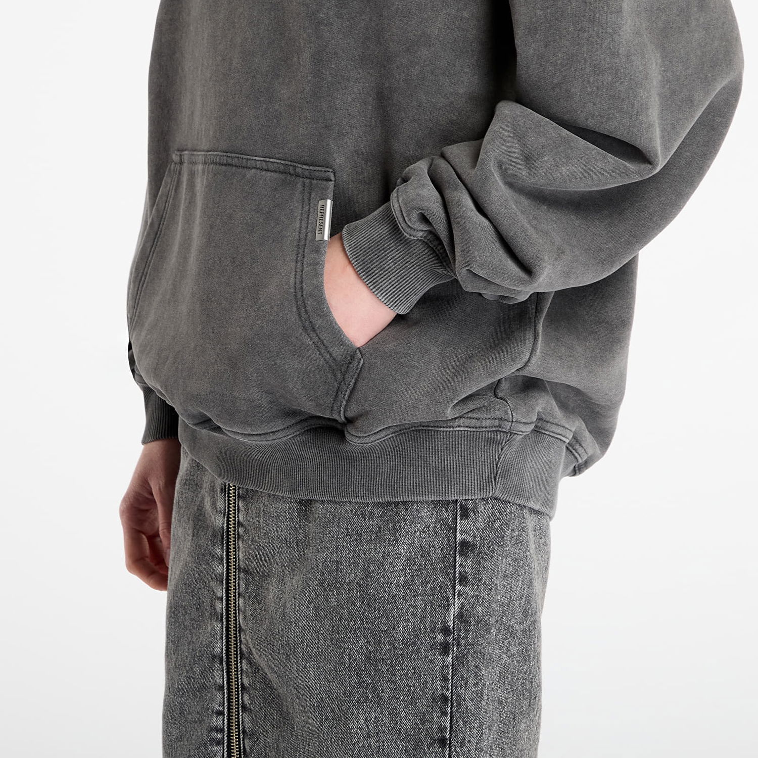 Mikina Represent Clo Vintage Owners Club Script Hoodie Šedá | OCM41200-47, 1