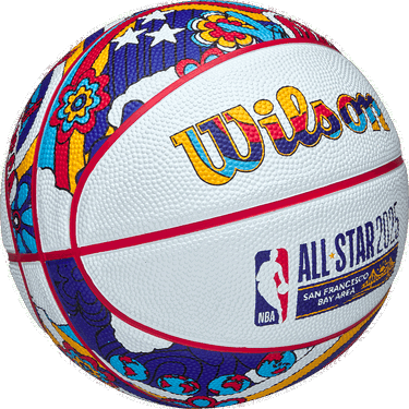 Športový doplnok Wilson Tennis NBA All Star 2025 San Francisco Bay Area Colorful Patterned Basketball Rôznofarebný | wz3020201xb3-wz3020201xb3, 5