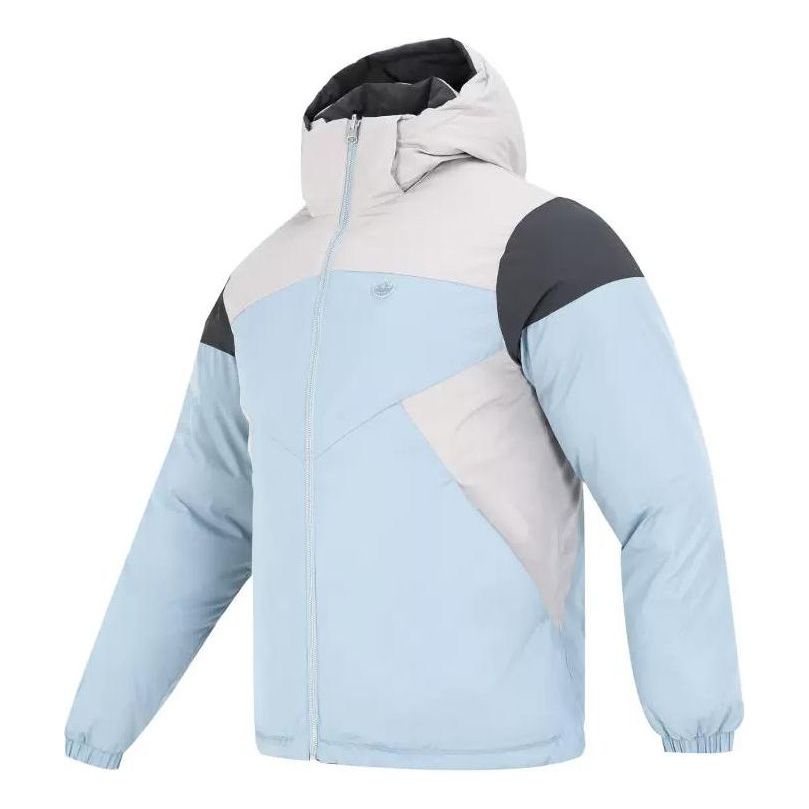 Prešívaná bunda adidas Originals Sporty Down Hooded Puffer Jacket Modrá | HS9467, 0