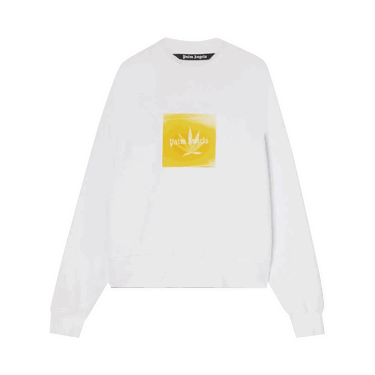 Sveter Palm Angels Leaf Crewneck Biela | PMBA026S22FLE0020118, 0