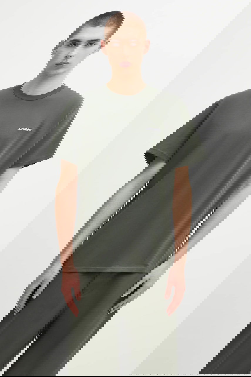 Tričko Carhartt WIP S/S Script Embroidery T-Shirt Zelené | I030435.3CDXX, 0