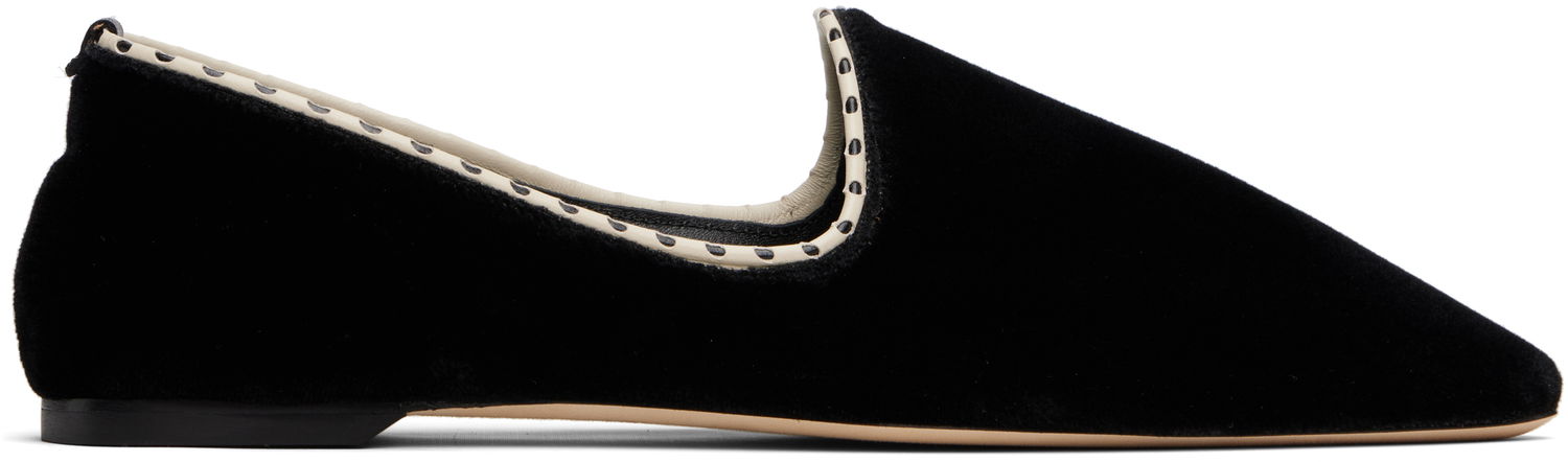 Oblečenie TOTEME TOTEME Velvet Venetian Slippers Čierna | 252-WAS0224-FB0420, 0