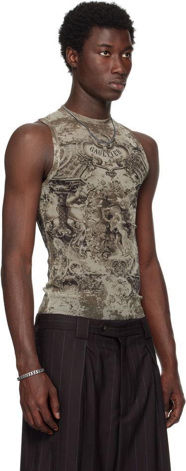 Tielko Jean Paul Gaultier Jean Paul Gaultier Oversized Medallion Tank Top Zelené | 25/03-W-TO304-M006P-6965, 1