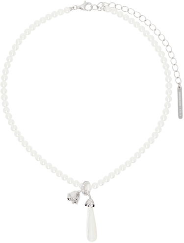 Náhrdelník SHUSHU/TONG SHUSHU/TONG YVMIN Edition Pearl Drop Sleeping Rose Necklace Biela | 22312SLV00NN, 0