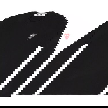 Tričko Comme des Garçons PLAY Double Heart Long-Sleeve Tee Čierna | AZ T292 051 1, 1