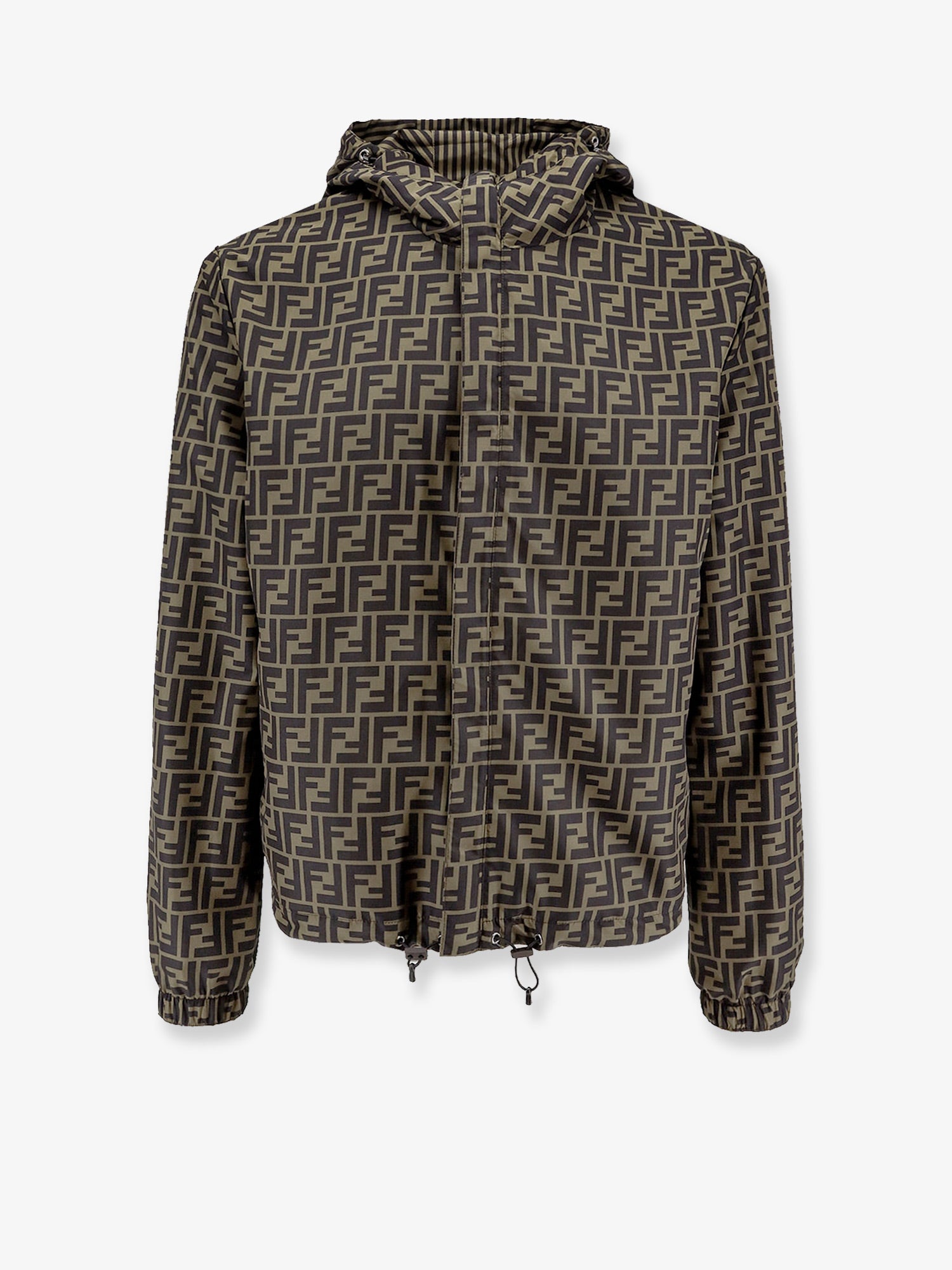 Fendi Striped Hooded Jacket
