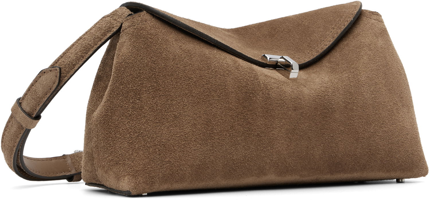 Kabelka TOTEME Totême T-Lock Suede Clutch Hnedá | 241-WAL944-LE0004, 1