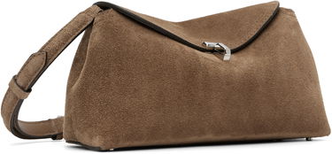 Kabelka TOTEME Totême T-Lock Suede Clutch Hnedá | 241-WAL944-LE0004, 1