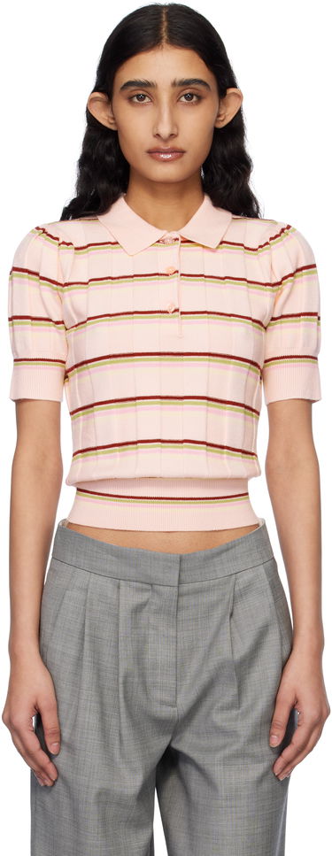 Polo tričko GUIZIO Guizio Mateo Striped Polo Ružová | S25110S047, 0