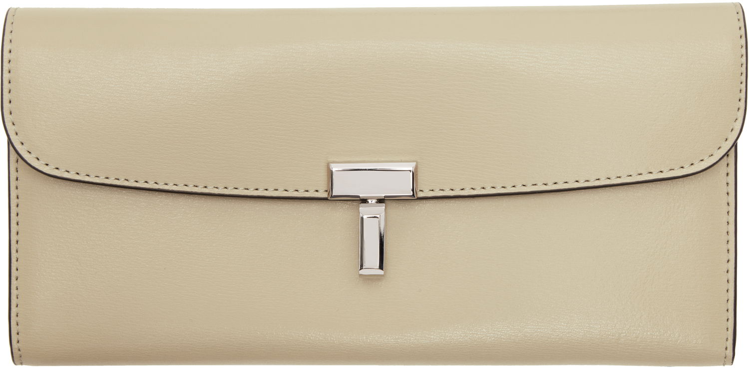 Peňaženka TOTEME TOTEME T-Lock Leather Wallet Béžová | 251-WAM0041-LE0025, 0