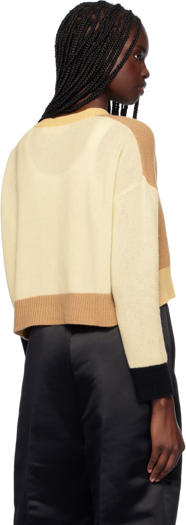 Sveter Marni Marni Crewneck Color-Block Cashmere Cardigan Béžová | CDMD0393Q0 UFX385, 2