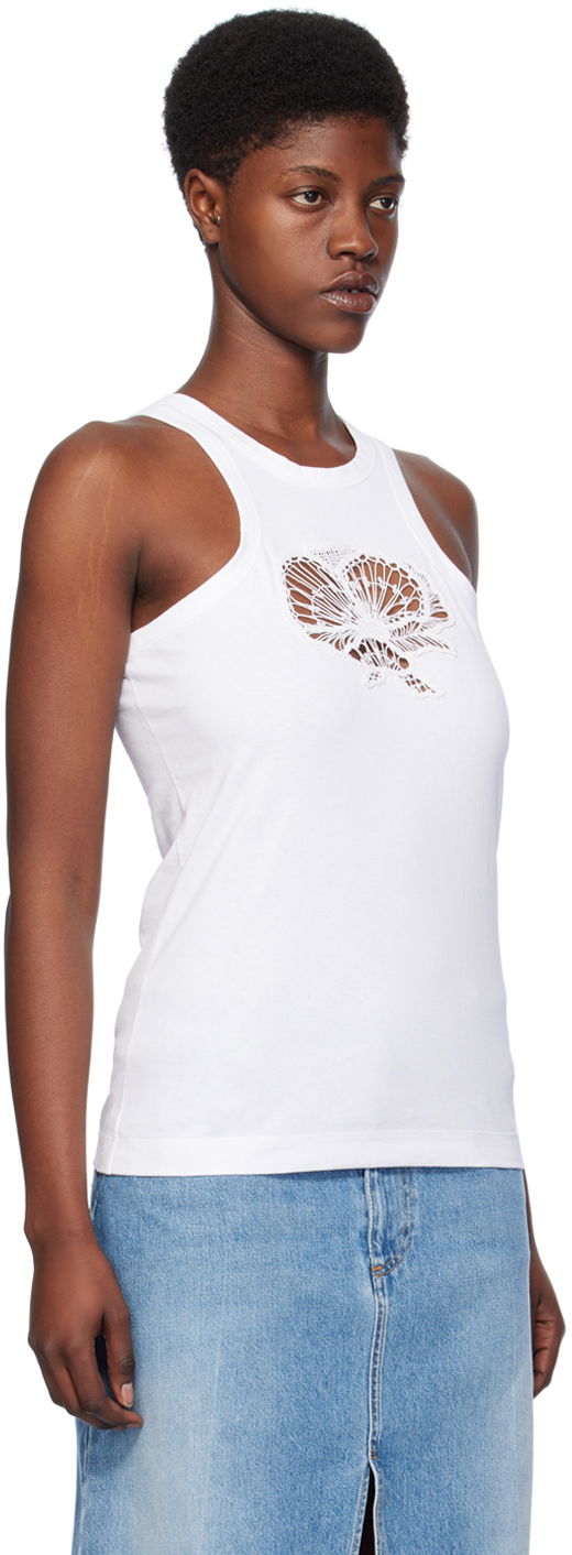 Tielko Stella McCartney Stella McCartney Crochet Cutout Tank Top Biela | 6J02783SPY59, 1