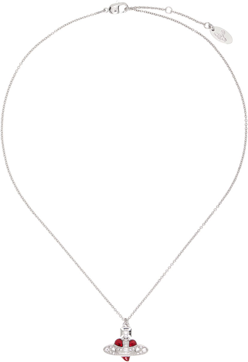 Náhrdelník Vivienne Westwood Diamante Heart Pendant Necklace Rôznofarebný | 630203BM-02P383-CN
