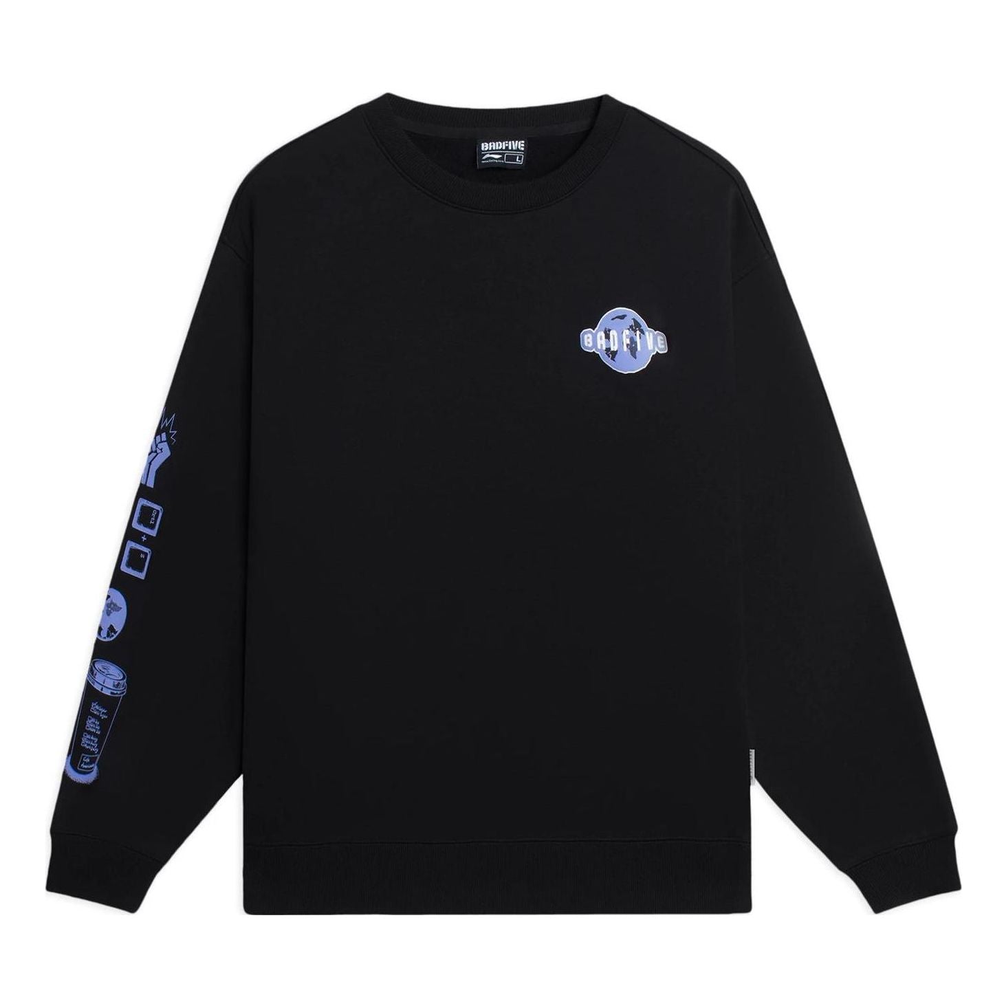 Mikina Li-Ning BadFive Graphic Sweatshirt Čierna | AWDSC01-3, 0