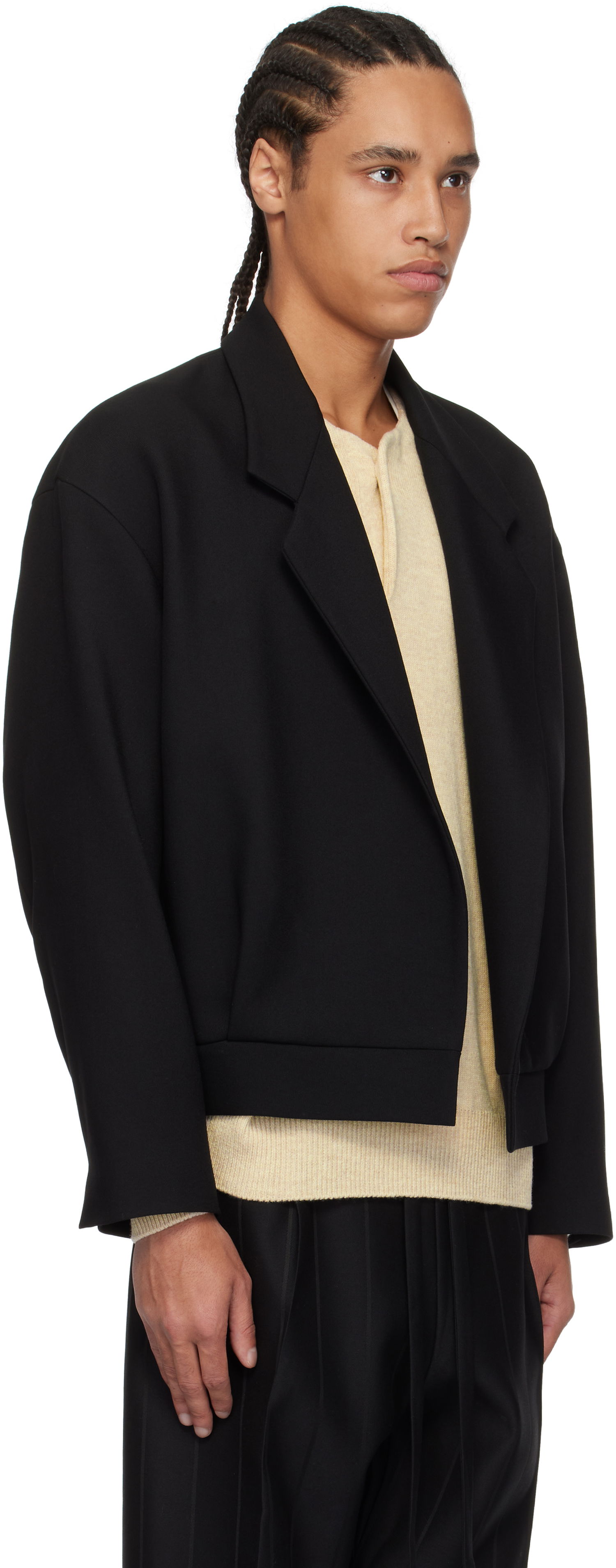 Bomber bunda Fear of God Fear of God Wool Gabardine Notch Lapel Blazer Čierna | FGE260-611GRB, 1